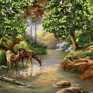 Wizardi Картина по номерам Kit Утро в лесу 40x50 см A092