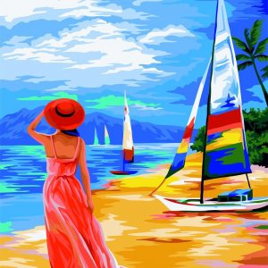 Wizardi Картина по номерам Kit Regatta Sailing 40x50 cm J033