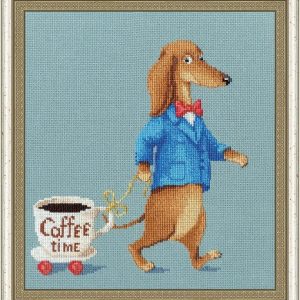 (Снято с производства) Барсучья собака с чашкой кофе S / VK044