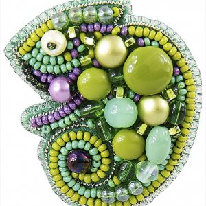 BP-266 Набор для вышивки бисером для создания броши Crystal Art "Хамелеон"